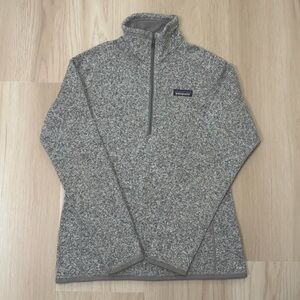 Patagonia Women’s 1/4-Zip Fleece Birch White, Size Small